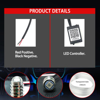 1m/3m/5m Fiber optique Led intérieur multicolore rvb Kit d'éclairage ambiant de voiture lumière ambiante pour voiture