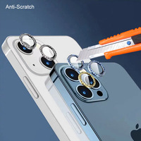 Pelindung Lensa Kamera Logam Berlian Glitter 9H Laris Manis, Kompatibel untuk iPhone 18 17 16 Pro Max 15 14 Plus
