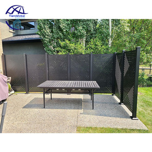 Paneles compuestos de poste de jardín privado con recubrimiento de polvo negro Cercado de malla metálica Valla de corte láser de aluminio - Product Image 6