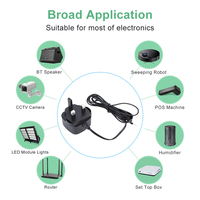 Adaptateur d'alimentation CC 5V 1A 5W 2A 10W 2.5A 12.5W avec prise UK, approuvé UKCA CE ROHS, pour caméra de sécurité et ventilateur électrique
