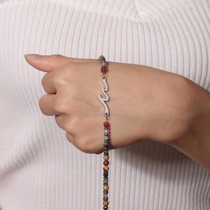 Natural Stone Beaded <b>Bracelet</b> Stainless Steel <b>Adjustable</b> Crystal Beads Healing for Women Men Teen Girls Birthday Christmas Gift - Product Image 3