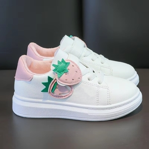 Scarpe Sportive Casual per Bambini, <span class=keywords><strong>Sneakers</strong></span> Leggere con Punta Arrotondata, Comode Scarpe <span class=keywords><strong>Bianche</strong></span> a Suola Piatta per Ragazzi e Ragazze - Product Image 2
