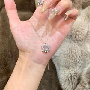 Collar de Perlas Barolo con Estrella de Diamante Rosa Hada y Cadena de Plata de Ley S925, Estilo Palacio Retro para Mujer - Product Image 2