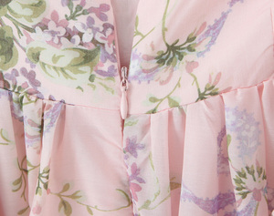 TAOP&ZA <span class=keywords><strong>Primavera</strong></span>/Estate <span class=keywords><strong>2022</strong></span> Nuovo Abito da Donna Retro Stampato Sexy con Schiena Scoperta, Vestibilità Aderente, Spacco e Fiocco al Collo 7500 - Product Image 5