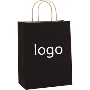 批发精品服装珠宝购物包装品牌带手柄的廉价礼品袋定制您的标志小纸袋