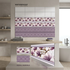 Carreaux muraux en céramique de couleur noire perle imprimée en marbre à prix Offre Spéciale bon marché 12x24 300x600mm pour les carreaux intérieurs de créateur en porcelaine - Product Image 5