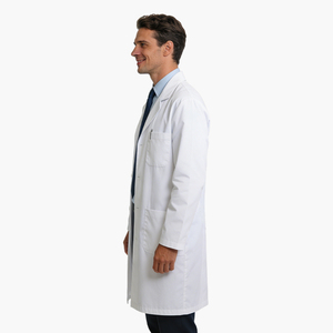 Camice da Laboratorio a Lunghezza Media 65% Poliestere 35% <span class=keywords><strong>Cotone</strong></span>, Vendita Diretta dalla Fabbrica, Polsini Dritti, Abbigliamento Medico Comodo e Traspirante - Product Image 4