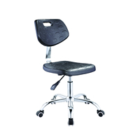 Chaise de laboratoire industrielle ESD pivotante réglable en hauteur en mousse PU noire durable antistatique