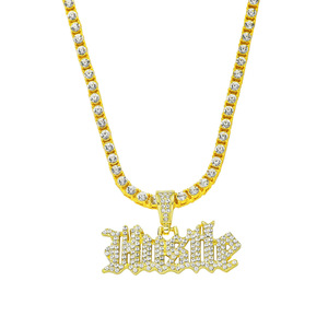 Nouveauté 2026 : Collier Pendentif Lettre en Alliage Plaqué Or et Argent Style Hiphop Luxe Léger pour Homme – Bijou Tendance - Product Image 6