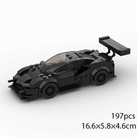 Compatible avec les briques de construction de marque, voiture de course MOC, assemblage éducatif, bricolage, jouet en plastique ABS pour enfants