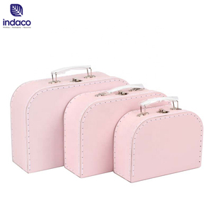 Craft <b>Paper</b> Box Eco-friendly Custom Square Cardboard Suitcase Baby Gift <b>Boxes</b> With Handle - Product Image 4