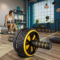 Vente en gros classique Entraînement Ab Roller Wheel Abdominal Home Fitness Exercice Ab Wheel Roller Sculpture abdominale avec tapis de genou gratuit