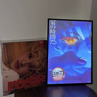 Panneau de menu LED ultra-fin professionnel, signalétique lumineuse pour café, restaurant, cadre d'affichage en aluminium durable