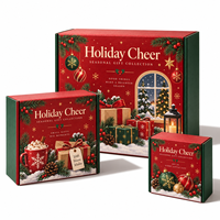 Boîte cadeau de Noël personnalisée, ruban, carton rigide, couvercle de qualité supérieure, base pliable, boîtes d'emballage en papier