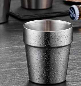 Tazza Impilabile in Acciaio Inox SUS304, Oro e Argento, Multi-Capacità, per Birra e Caffè, Ideale per Ristoranti, Bar, Campeggio e Attività all'Aperto - Product Image 3