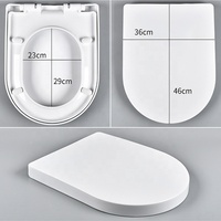 Ksitex Vente en gros Couvercle de toilette blanc à fermeture lente, design moderne, lavable, pour toilettes féminines, 36x46cm, 1 an de garantie