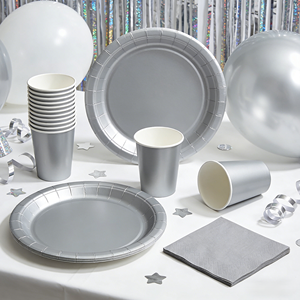 DAMAI Fournitures de fête de couleur unie, vaisselle en papier de couleur unie, ensemble de vaisselle jetable, assiettes de 7 pouces et 9 pouces, gobelets en papier, serviettes - Product Image 2