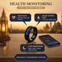 Anillo Contador de Tasbeeh Inteligente ITasbeeh Salam Smart Qibla SQ666 con Control por Aplicación, Reloj Despertador, Regalo Musulmán para Eid y Ramadán