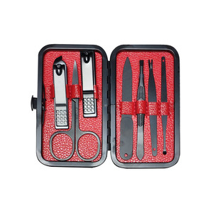 MS-452-A ensemble de <span class=keywords><strong>manucure</strong></span> Dark Knight soins personnels-Kit de coupe-ongles <span class=keywords><strong>manucure</strong></span> de luxe 7 en 1 ensemble de pédicure professionnel kit de toilettage - Product Image 1