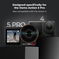 Objectif grand angle K&F Concept pour DJI Osmo Action 4/5 Pro/6 à visser 185 °   Verre optique multicouche à champ de vision étendu et couvercle en silicone
