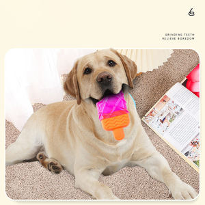 Série Rafraîchissante d'Été : Jouet pour Chien Écologique en TPR, Forme Bâtonnet de Crème Glacée, Résistant aux Morsures, Jouet à Injection d'Eau pour la Mastication et la Stimulation Olfactive - Product Image 2