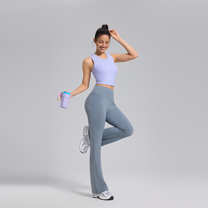 <span class=keywords><strong>Conjunto</strong></span> de 2 Piezas de Pantalones de Yoga Acampanados de Nailon y Elastano <span class=keywords><strong>para</strong></span> Mujer, Ropa Deportiva Transpirable <span class=keywords><strong>para</strong></span> Fitness, Pilates, Entrenamiento, Top Corto Ajustado <span class=keywords><strong>para</strong></span> Gimnasio - Product Image 4