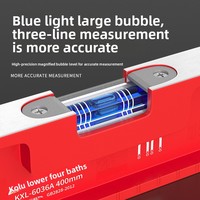 Niveau à bulle Koravo à trois niveaux en alliage d'aluminium massif, avec aimant puissant, de qualité industrielle, règle de mesure de précision