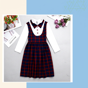 Robe tunique sans manches de haute qualité pour filles, uniforme scolaire pour les établissements d'enseignement, tissu doux au toucher, design personnalisé, vente en gros OEM - Product Image 2