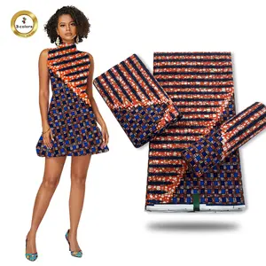 Kain Lilin Afrika Penjualan Terbaik dan Tekstil Kain Cetak Digital Kustom dengan Kualitas Baik