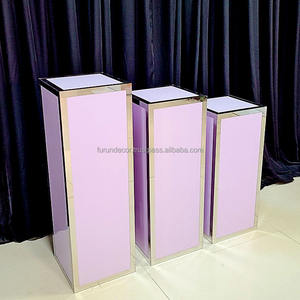 Nouvelle table à dessert carrée en métal de haute qualité d'usine pour la décoration de scène d'événement de mariage et de fête - Product Image 2