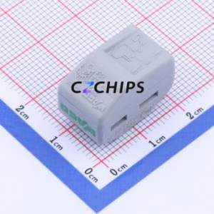 222-412 Spring Terminal Block Connector ( Construction: 1x2P )( Color: Gray )( Mounting Type: Free Hanging ) - Product Image 2