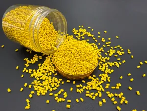 Gele Masterbatch Voedingsmiddelenklasse Hoge Helderheid HDPE PP BOPP Film Kunststof Kleurkorrel Samengestelde TCAI Merk China Fabriek - Product Image 1