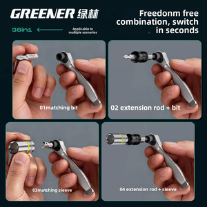 DIY Six-Point Alloy Luanfan Steel Allen Wrench <b>Set</b> Quick-Action Multi-Function Tool Universal <b>Ratchet</b> Socket Wrench - Product Image 4