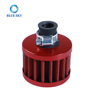 12Mm Bộ Lọc Không Khí Mini Phổ Động Cơ Màu Đỏ Cone Lạnh Làm Sạch Không Khí Intake Lọc Turbo Vent Xả Khí - Product Image 2