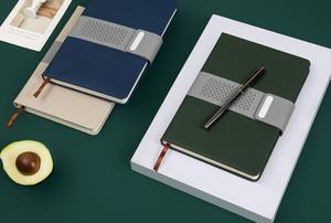 Cuaderno de finanzas de negocios A5, diario, planificador diario con costura de cuero PU, parche, costura, encuadernación para pequeños regalos para mujeres - Product Image 3