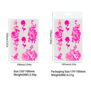 Tatuajes Temporales Fluorescentes que Brillan en la <span class=keywords><strong>Oscuridad</strong></span> al por Mayor, Pegatinas Impermeables para el Cuerpo para Fiestas, Diseños de Mariposas y Estrellas - Product Image 2