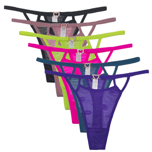 Disponibile all'ingrosso: Slip sexy da donna taglie forti <span class=keywords><strong>in</strong></span> pizzo, <span class=keywords><strong>perizoma</strong></span> <span class=keywords><strong>in</strong></span> rete trasparente, mutandine a T-back da donna - Product Image 2