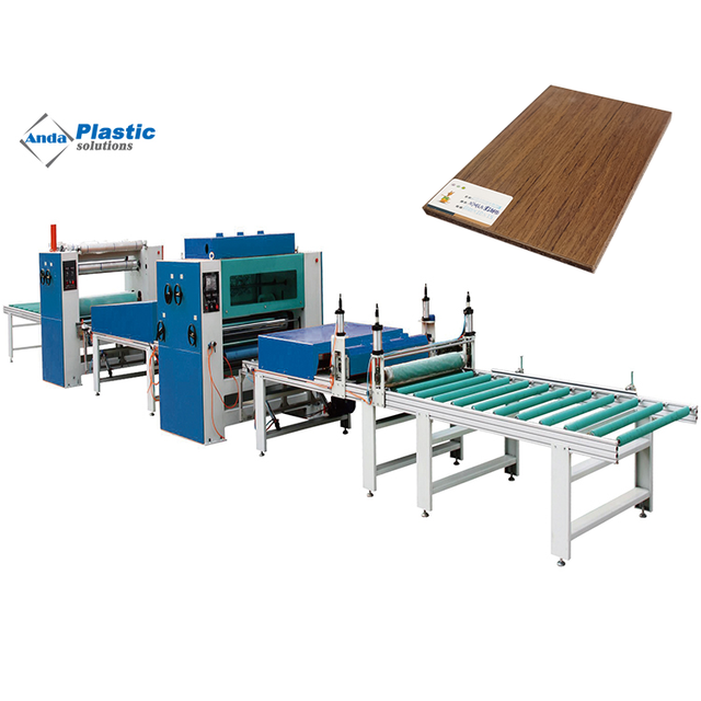 Anda Wpc Pvc Panel Laminating Machine MDF Board Pur Hot Melt Flat Laminating Machine