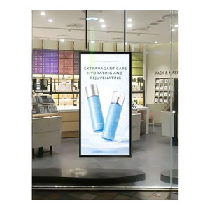 Cửa sổ phải đối mặt với <span class=keywords><strong>Dual</strong></span> Side hiển thị 65 75 inch Trần Máy nghe nhạc quảng cáo 4k 3000nits ánh sáng mặt trời có thể đọc được kỹ thuật số biển Màn hình <span class=keywords><strong>LCD</strong></span> - Product Image 1