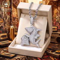 Pendentif en moissanite style hip-hop, bagues personnalisées pour hommes et femmes, cadeaux pour les fêtes, les anniversaires, les anniversaires de mariage et Noël