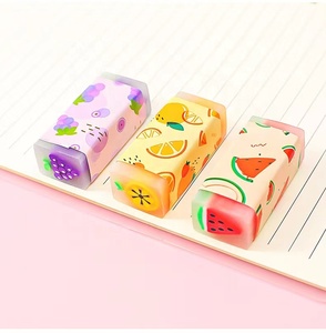 <span class=keywords><strong>Gomme</strong></span> à effacer en PVC promotionnelle, parfumée aux fruits, motif dessin animé, pour étudiants, papeterie créative, vente en gros - Product Image 4