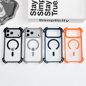 Étuis de téléphone simples à chargement sans fil, transparents, antichoc à quatre coins, en forme de drone en acrylique pour 11-17 Pro - Product Image 3