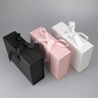 Boîte d'emballage en carton noir rigide de luxe personnalisé boîte à fermeture magnétique pour l'emballage de perruque boîte-cadeau de perruque