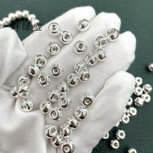 Cuentas de Plata S925 Qunlvsheng en Forma de Barril de 8mm, Cuentas Sueltas para Joyería DIY, Separadores para Hacer Collares y Pulseras - Product Image 4