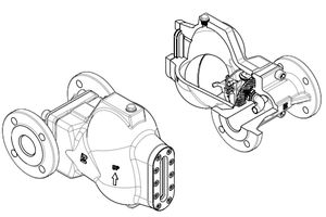 Soupape à vapeur Bithermo (modèle BFT22F) Vanne à eau pneumatique pour systèmes thermiques DN40/DN50 Connexion à bride - Product Image 2