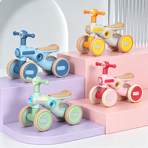 Vélo d'équilibre pour bébé de qualité supérieure à 4 roues, <span class=keywords><strong>homologué</strong></span> CE, stable, sans pédales, tricycle pour enfants de 12 à 36 mois - Product Image 2