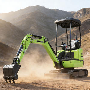 Mini-excavatrice sur chenilles jaune/verte China Somate avec moteur Koop CE EURO5 EPA, boîte de vitesses PLC, moteur, pompe à rayon de braquage court et roulement - Product Image 4