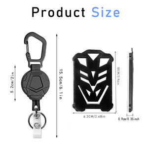 Porta credenciales pentagonal transfronterizo, con hebilla de fácil extracción de alta resistencia, funda para tarjetas de alta resistencia y cuerda de acero engrosada. - Product Image 2