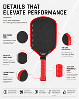 Vente flash pour raquette de pickleball NODEX en fibre de carbone personnalisée, équipements de pickleball de haute qualité