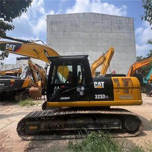 Excavatrice Caterpillar 323D d'occasion de 23 tonnes, matériel de construction avec composants d'origine : moteur, pompe - Product Image 1